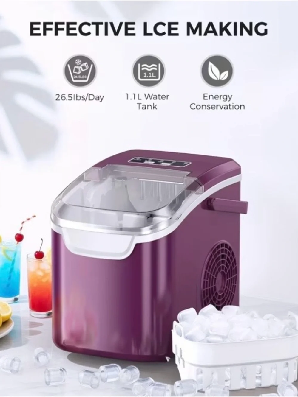 Amazon Portable Ice Maker Machine in Aqua Green